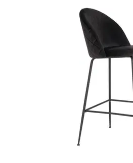 Barové stoličky Norddan Dizajnová barová stolička Kristopher čierna