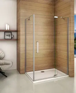 Sprchovacie kúty H K - Obdĺžnikový sprchovací kút AIRLINE 90x80 cm s jednokrídlovými dverami s pevnou stenou SE-AIRLINE9080