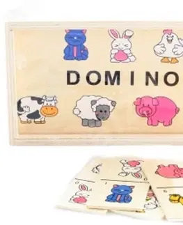 Drevené hračky LAMPS - Domino drevené Zvieratká