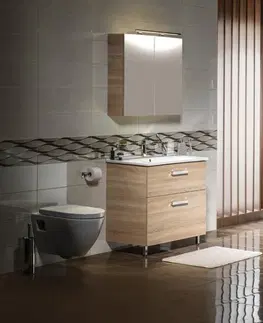 Kúpeľňový nábytok AQUALINE - VEGA galérka 60x70x18cm, dub platin VG860