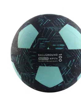 futbal Futbalová lopta Ballground 100 veľkosť 4 modro-zelená