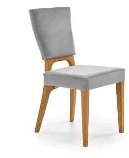 Jedálenské stoličky HALMAR Wenanty jedálenská stolička dub medový / sivá