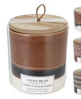 Dekoratívne sviečky Sviečka Natural Breath, prírodný vosk, vôňa Exotic Wood, 205 g