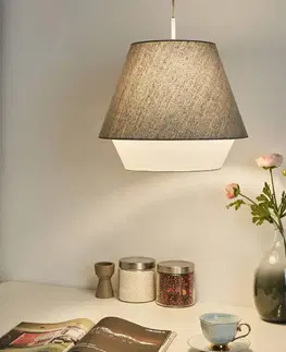 Závesné svietidlá Pauleen Pauleen Nobel Delight závesná lampa v sivej/bielej