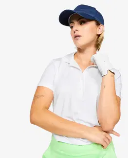 dresy Dámska golfová polokošeľa WW 500 biela