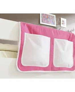 Príslušenstvo k detským posteliam Vrecko Na Posteľ Ružové/biele