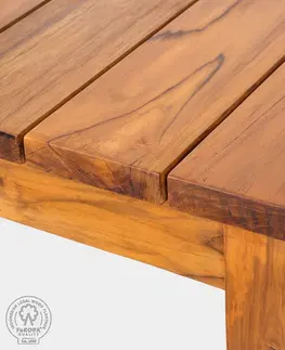 Stolčeky DEOKORK Záhradný teakový stôl GIOVANNI (rôzne dĺžky) 120x90 cm