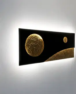 Nástenné svietidlá Holländer Nástenné LED svetlo Universo Spettro, čierna/zlatá