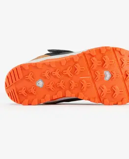 tenis Detská nízka turistická obuv so suchým zipsom NH500 28-34 modro-oranžová