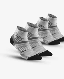 ponožky Turistické ponožky Hike 900 polovysoké sivé 2 páry