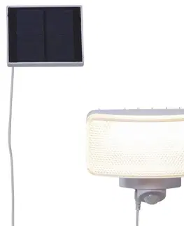 Solárne svetlá so senzorom pohybu STAR TRADING LED lampa Powerspot Sensor, hranatá biela 350lm