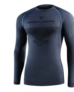 Pánske termo tričká s dlhým rukávom Moto thermo tričko Rebelhorn Freeze Jersey šedo-čierna - XS