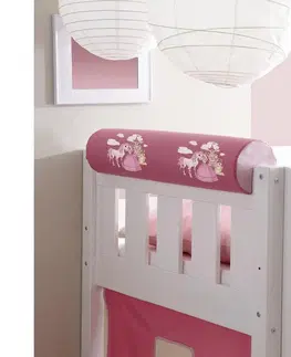 Príslušenstvo k detským posteliam Detský vankúš v tvare valca Koník Ružový