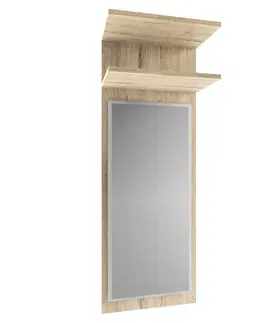 Vešiaky Panel so zrkadlom, dub san remo, ORESTES 45
