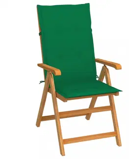 Zahradné stoličky Skladacia záhradná stolička 4 ks s poduškami Dekorhome Vínová