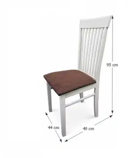 Jedálenské stoličky KONDELA Astro New jedálenská stolička biela / hnedá