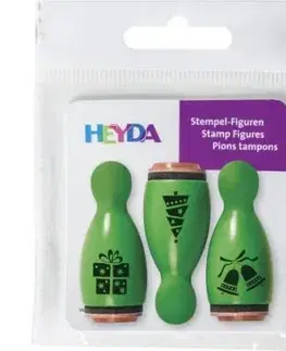 Kreatívne a výtvarné hračky HEYDA - Vianočné pečiatky figúrka - zelená