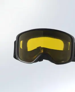 okuliare Lyžiarske a snowboardové okuliare G100 S1 pre deti aj dospelých do zlého počasia čierne