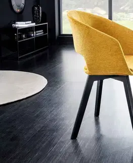 Stoličky - moderné LuxD 28288 Dizajnová stolička Colby horčicová žltá