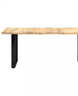 Jedálenské stoly Jedálenský stôl mangovníkové drevo/kov 120x60x76 cm