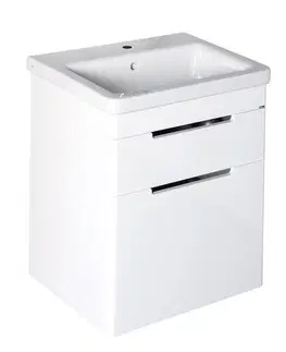 Kúpeľňa SAPHO - ELLA umývadlová skrinka 46,5x65x38,5cm s umývadlom CITY, 2x zásuvka,biela (70052) EL052-3030-01