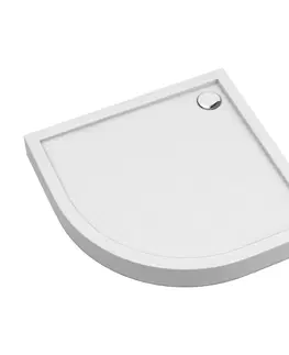 Vane OMNIRES - CAMDEN akrylátová sprchová vanička štvrťkruh, 80 x 80 cm biela lesk /BP/ CAMDEN80/OBP