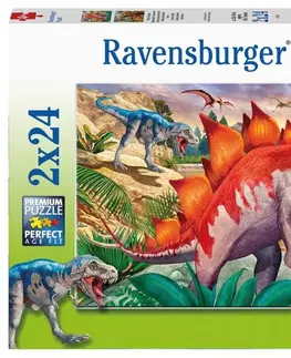 Hračky puzzle RAVENSBURGER - Svet dinosaurov 2x24 dielikov