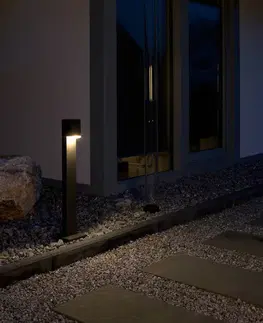Osvetlenie príjazdovej cesty Albert Leuchten Stĺpikové svietidlo Lexian s LED antracit