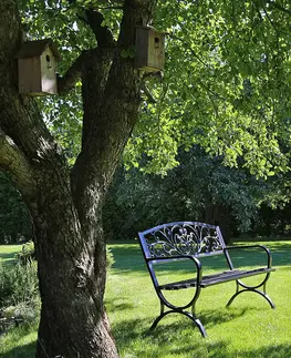 Záhradné lavice Záhradná lavička s patinou oceľ liatina Zlatá