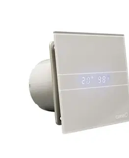 Domáce ventilátory CATA - E-100 GSTH kúpeľňový ventilátor axiálny s automatom,4W/8W,potrubie 100,striebo 00900600