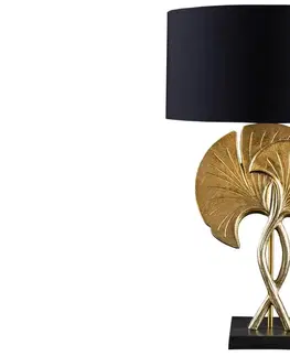 Stolné lampy LuxD 26680 Dizajnová stolová lampa Rashid 62 cm čierno-zlatá