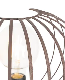 Nastenne lampy Dizajnové nástenné svietidlo hrdzavohnedá 30 cm - Johanna