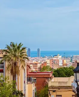 Samolepiace tapety Samolepiaca fototapeta výhľad na Park Güell v Barcelone