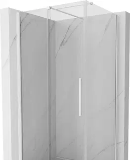 Sprchovacie kúty MEXEN/S - Velár sprchovací kút 90 x 80, transparent, biela 871-090-080-01-20