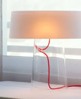 Stolové lampy Prandina Prandina Glam stolová lampa 36 cm číra/biela