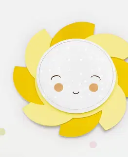 Nástenné svietidlá Elobra LED nástenné svietidlo Sun Starlight Smile, žlté