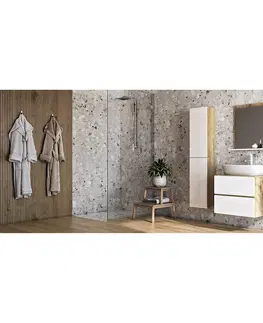 Kúpeľňový nábytok NABBI Baleta S60 kúpeľňová skrinka pod umývadlo craft zlatý / biely lesk