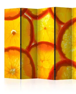 Paravány Paraván Orange slices Dekorhome 225x172 cm (5-dielny)