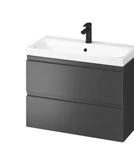 Kúpeľňa CERSANIT - SET B813 MODUO SLIM 80 ANTRACIT DSM (skrinka + umývadlo) S801-468-DSM