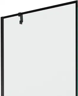Sprchové dvere MEXEN/S - Next vaňová zástena FIX 90 x 150 cm, čierna dekor, čierna 895-090-000-00-70-70