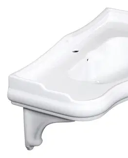 Kúpeľňa KERASAN - RETRO keramická konzola pre umývadlo 105001, 1 ks, biela 107901