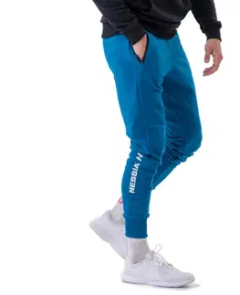 Pánske klasické nohavice Pánske tepláky Nebbia „Re-gain“ 320 blue - XXL