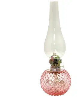 Lampy Floriánova huť Petrolejová lampa EMA 38 cm ružová 