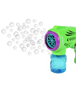 Hračky na záhradu RAPPA - Pištoľ na bubliny so zásobníkom a zvukom
