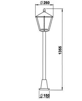 Verejné osvetlenie Albert Leuchten Vidiecky dom stĺpové svietidlo 677, čierne