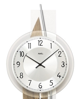 Hodiny Dizajnové nástenné kyvadlové hodiny 7452 AMS 67cm