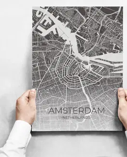 Moderné obrazy Obrazy na stenu - Map Of Amsterdam II