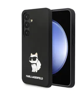 Puzdrá na mobilné telefóny Zadný kryt Karl Lagerfeld Liquid Silicone Choupette NFT pre Samsung Galaxy S24, čierny 57983119535