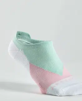bedminton Športové ponožky RS160 Color Block nízke ružové 3 ks