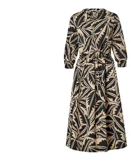 Dresses Popelínové šaty s potlačou v podobe palmových listov